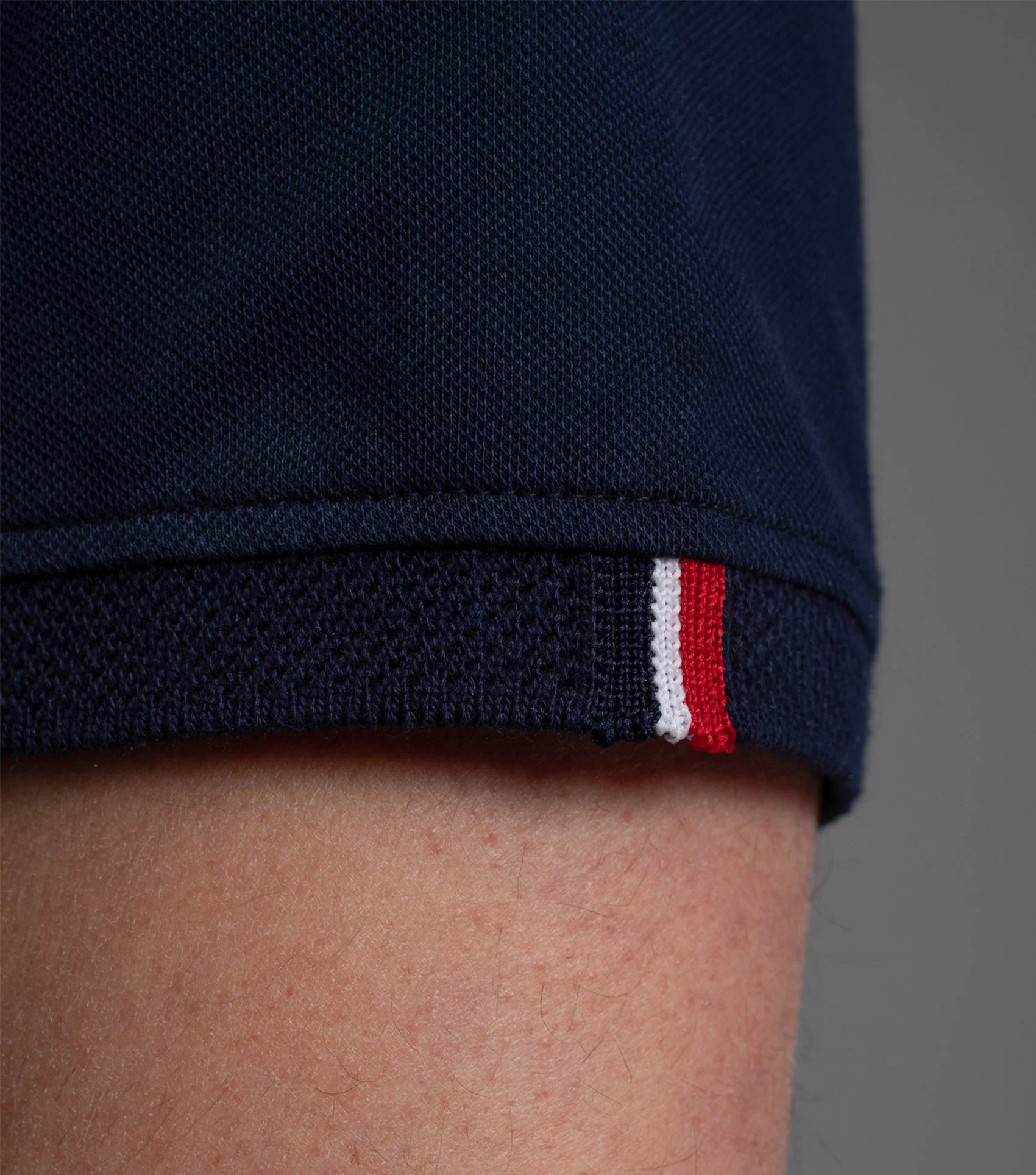Premier Equine Respiro Men's Navy Riding Polo Shirt with Tricolour detail at Equiflair
