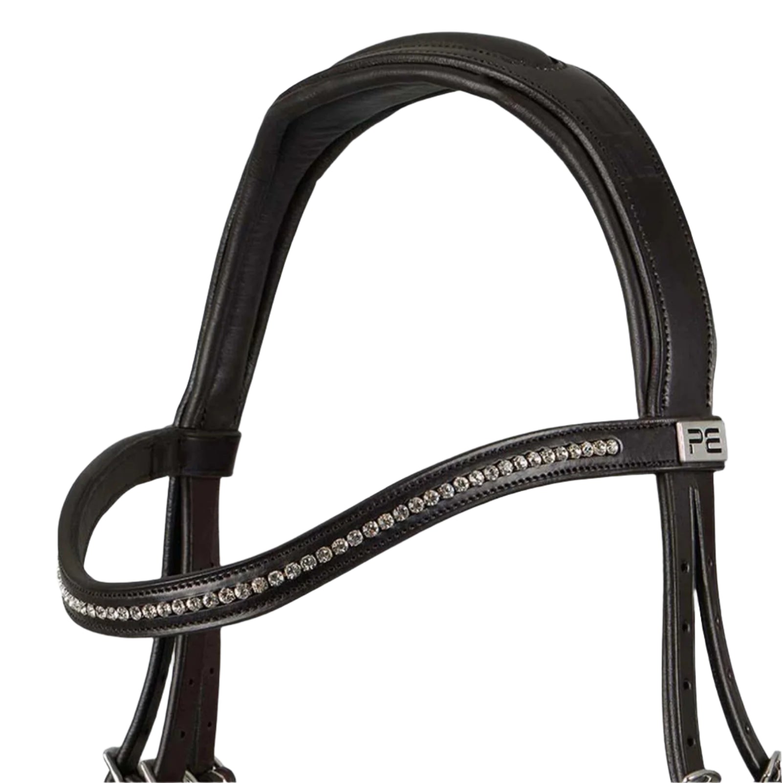 Premier Equine Bridle: Italian Leather, Anatomical, Diamante Browband, Black Horse Tack