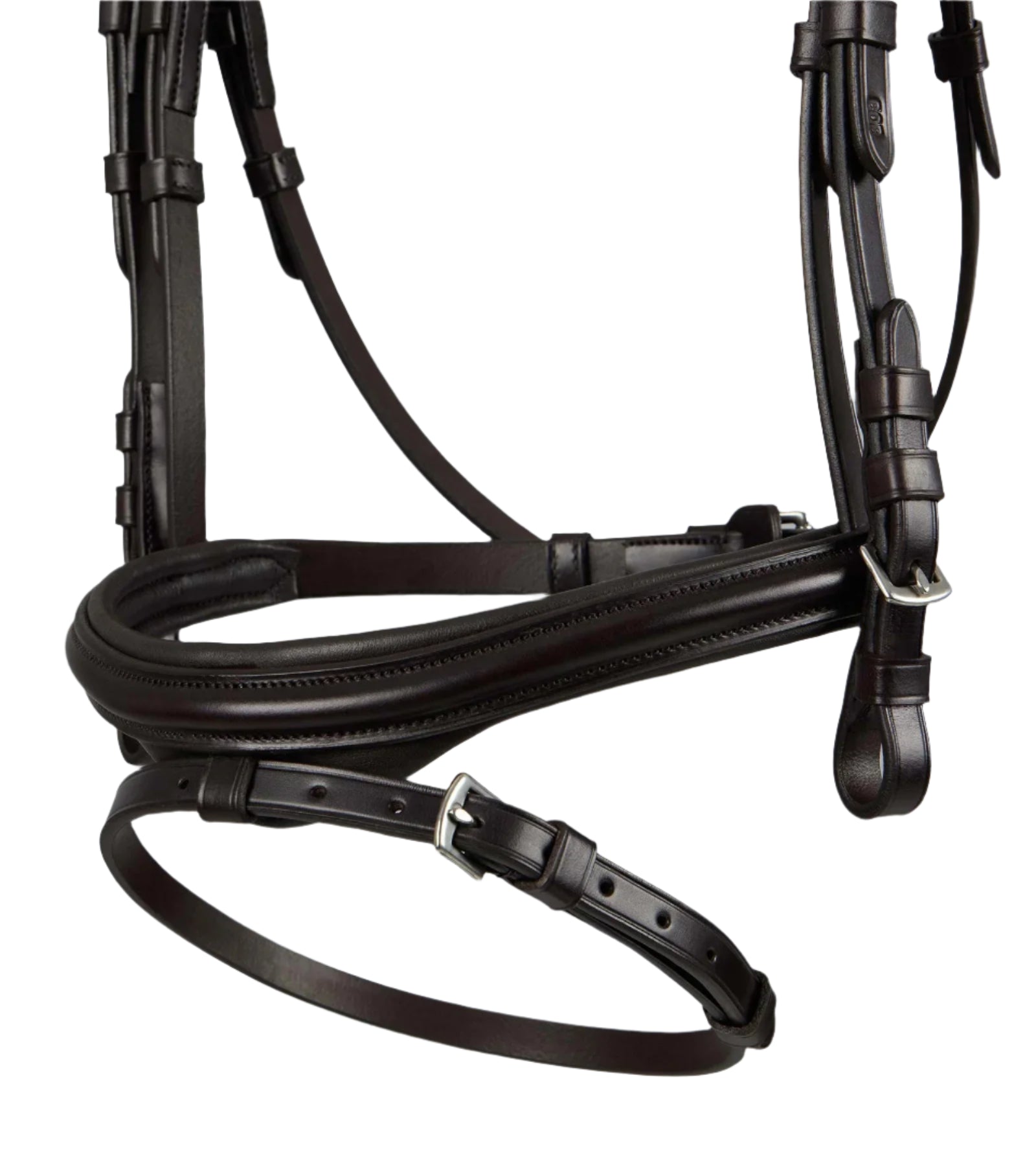 PREMIER EQUINE Rivere Snaffle Bridle - Brown Italian Leather Horse Bridle - Equestrian Equipment