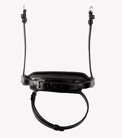 Black Anatomic Flash Noseband for Horses | Leather Horse Tack | Equiflair