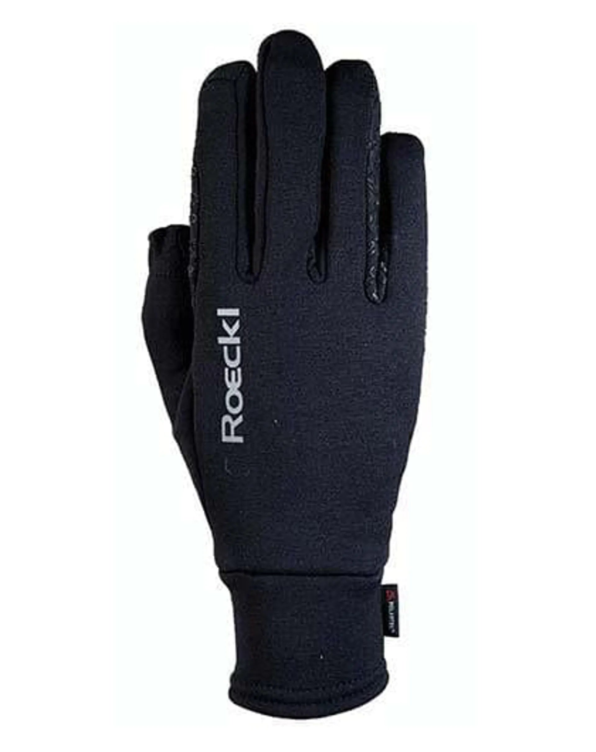 Roeckl Weldon Gloves Black: Equestrian Riding Gloves with Polartec & Siliconized Grip
