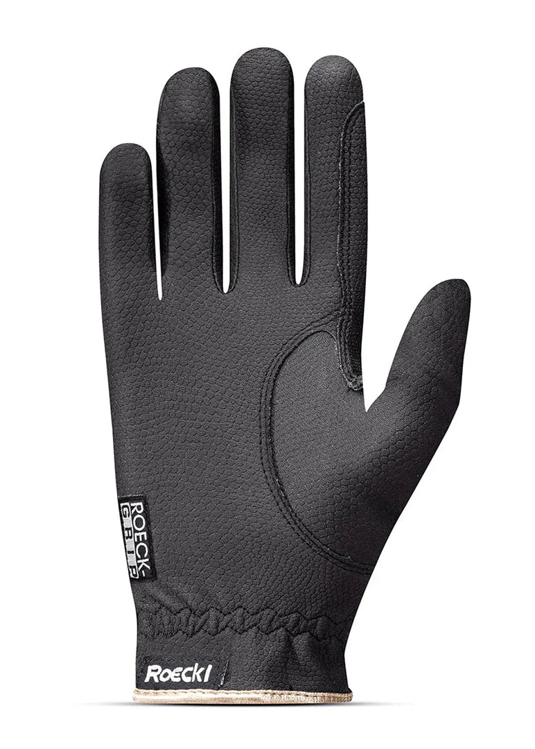 Roeckl Lona Riding Glove Black/Gold | Equiflair