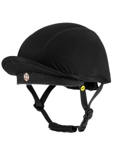 Charles Owen EQX Phoenix Skull Hat - MIPS Black/Rose Gold | Jockey Riding Helmet