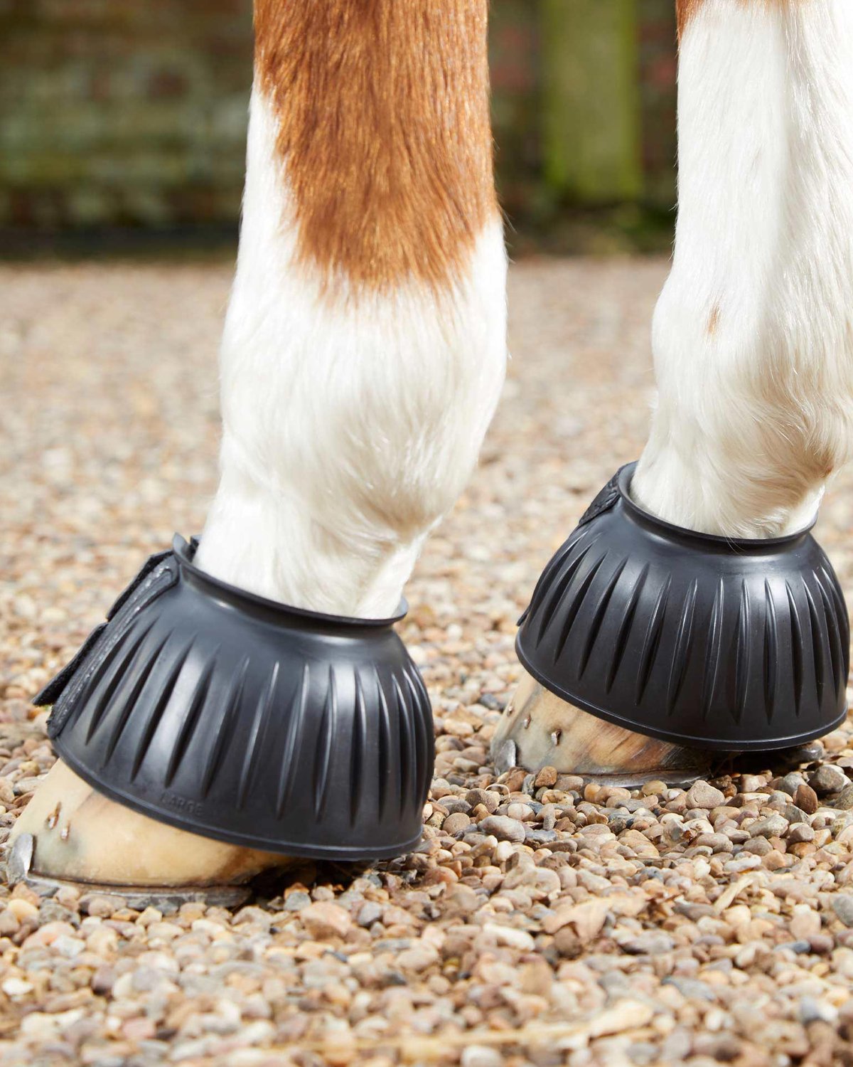 Black Rubber Horse Bell Boots - Over Reach Protection for Horses' Hooves