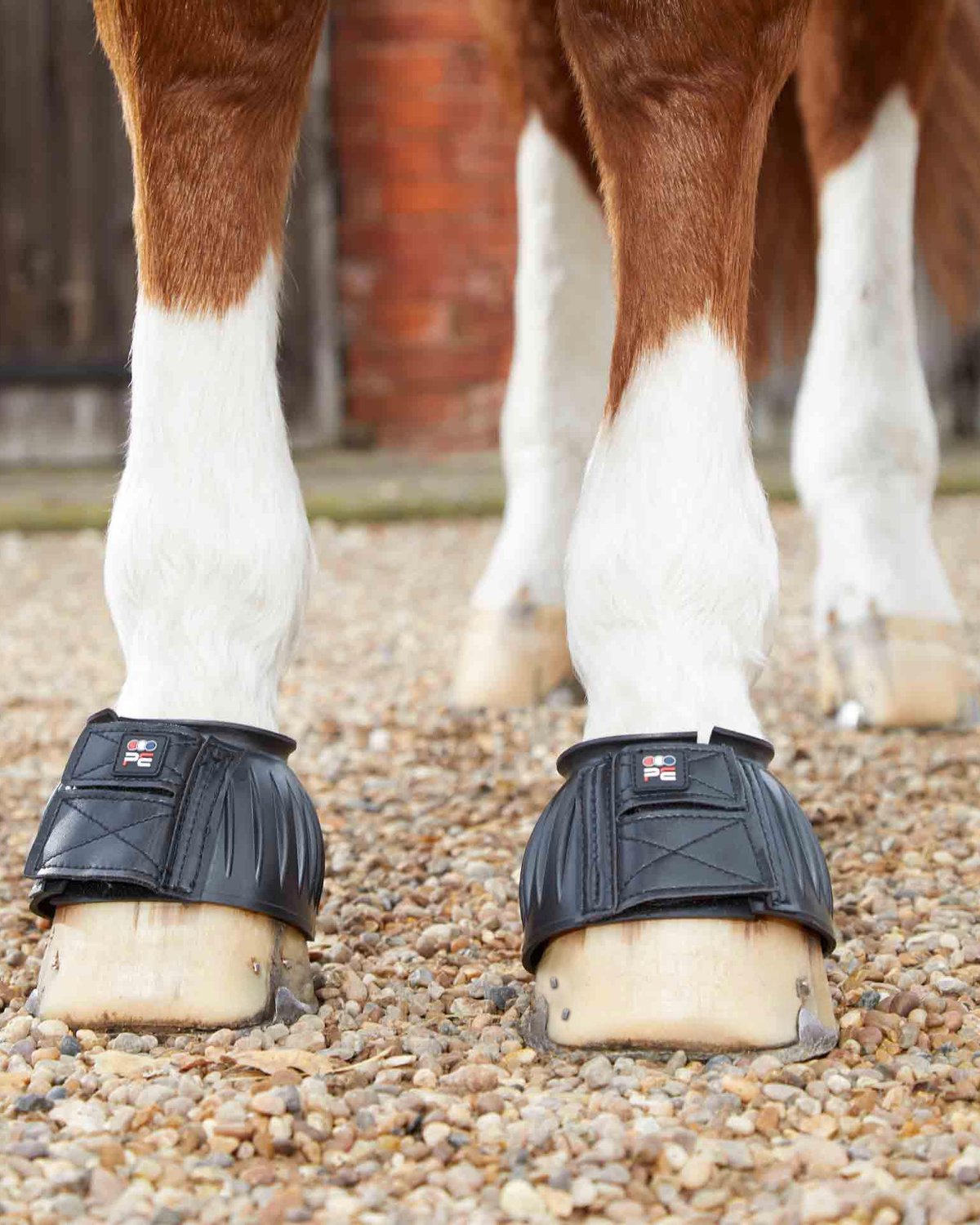 PREMIER EQUINE Rubber Bell Over Reach Boots - Black, Horse Overreach Protection Boots, Equiflair