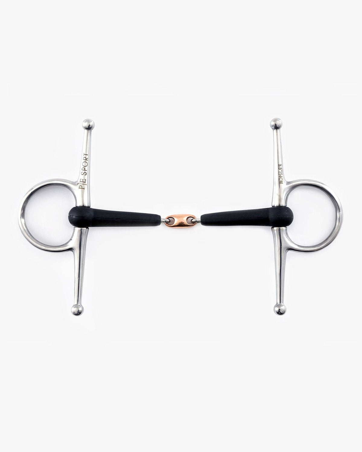 Premier Equine Rubber Full Cheek Snaffle Bit with Copper Lozenge - Horse Bit for Steering & Gentle Contact