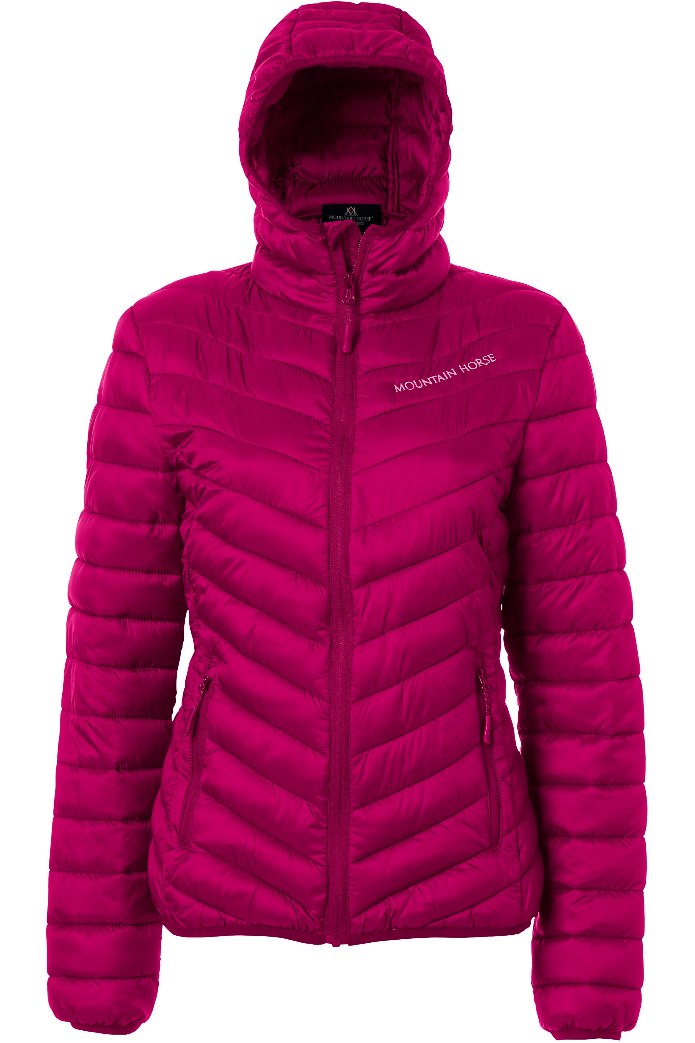 MOUNTAIN HORSE SALLY JACKET - Cranberry Red Lightweight Padded Hooded Warm Winter Coat - Equiflair