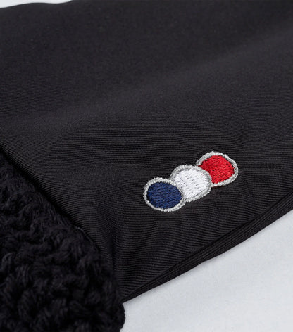 PREMIER EQUINE Salto Black Fly Veil - Equine Ear Net, Tricolor Embroidery, Horse Fly Protection