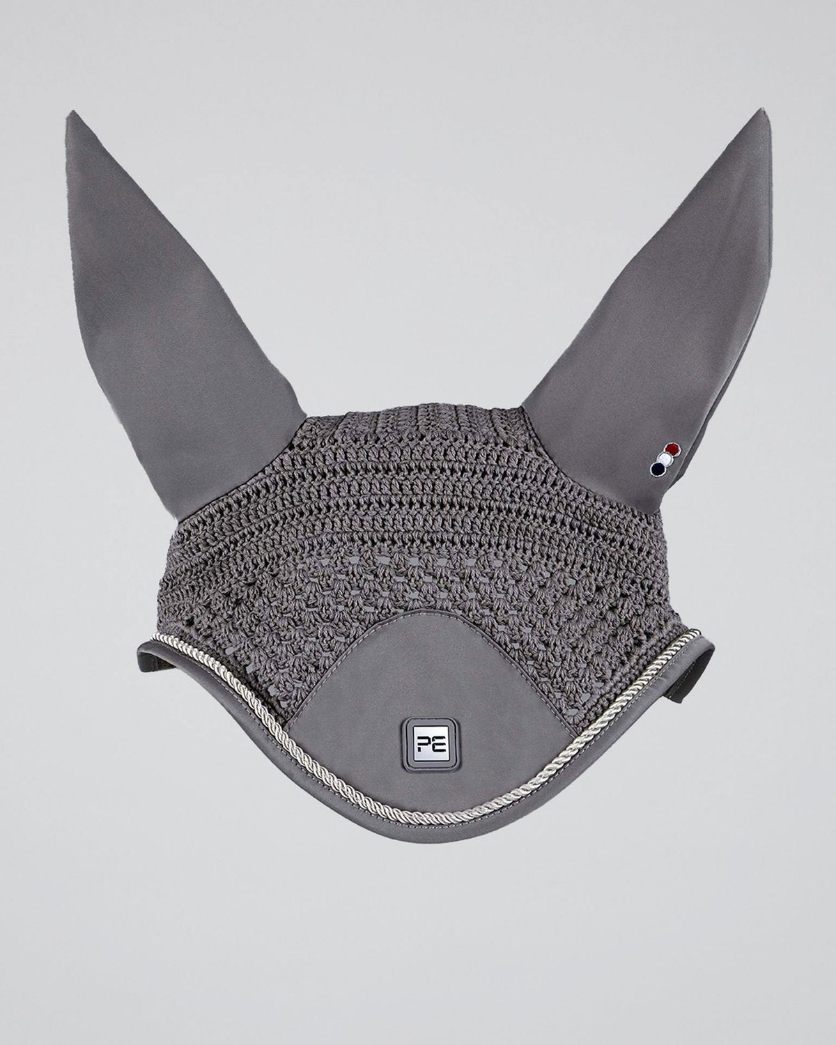 PREMIER EQUINE Salto Grey Horse Fly Veil - Stylish Equestrian Ear Net
