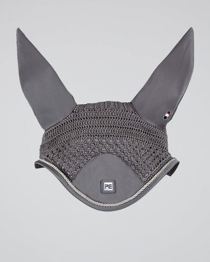 PREMIER EQUINE Salto Grey Horse Fly Veil - Stylish Equestrian Ear Net