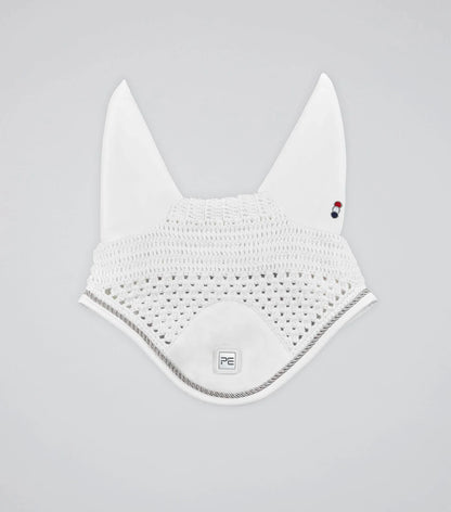 PREMIER EQUINE Salto Fly Veil - White Horse Ear Net for Fly Protection | Equiflair