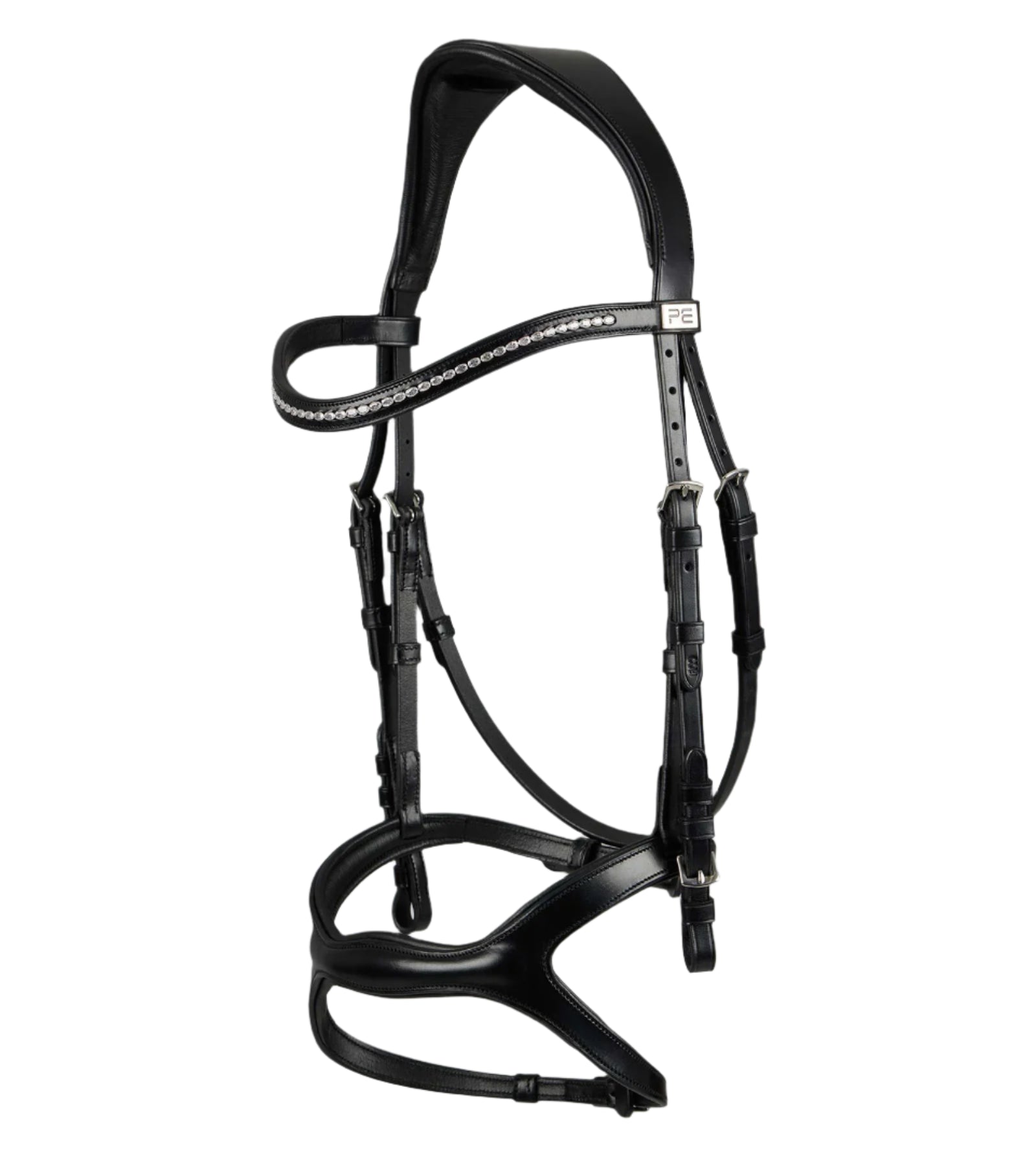Premier Equine San Paolo Anatomical Bridle Black | Italian Leather Horse Bridle | Equestrian Equipment