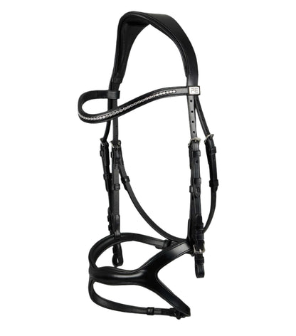 Premier Equine San Paolo Anatomical Bridle Black | Italian Leather Horse Bridle | Equestrian Equipment
