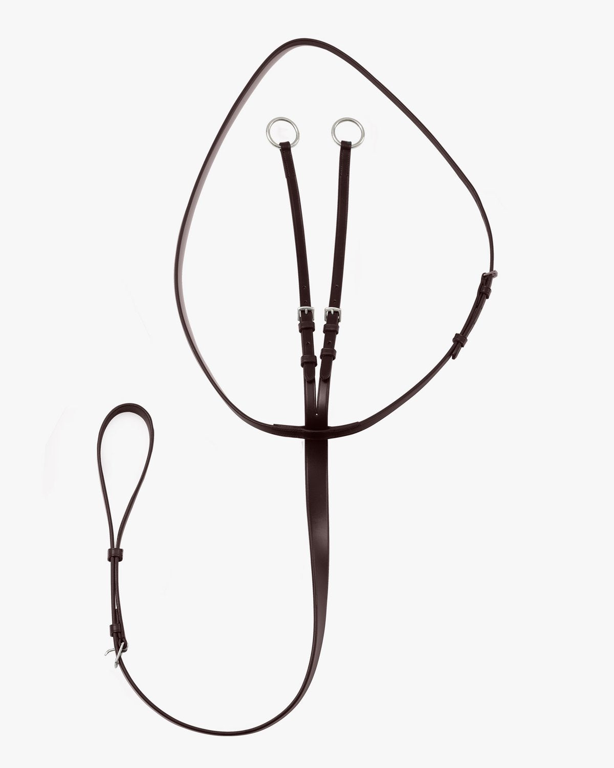 Premier Equine Santadi Adjustable Running Martingale Brown - Equestrian Horse Tack