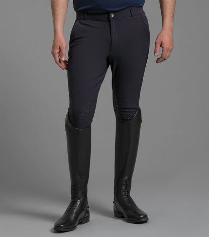 Premier Equine Santino Men's Navy Gel Knee Riding Breeches - Equestrian Apparel by Equiflair