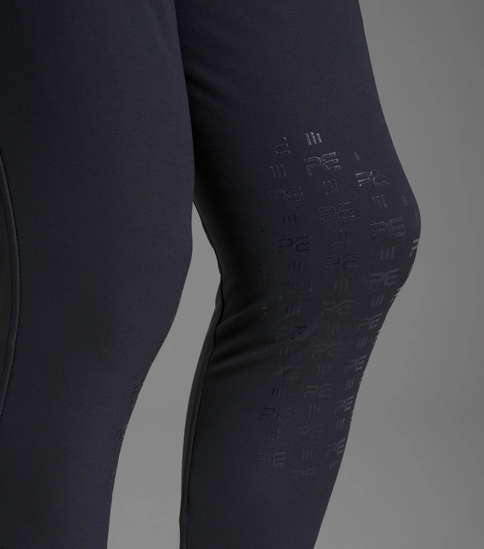 Premier Equine Santino Men's Navy Riding Breeches: Gel Knee Patch, Technical Fabric, Comfortable Riding Wear for Equestrian Sports.
