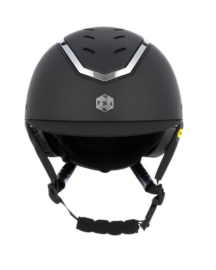 Charles Owen Kylo EQX Helmet MIPS Black Matte/Silver - Equestrian Riding Helmet