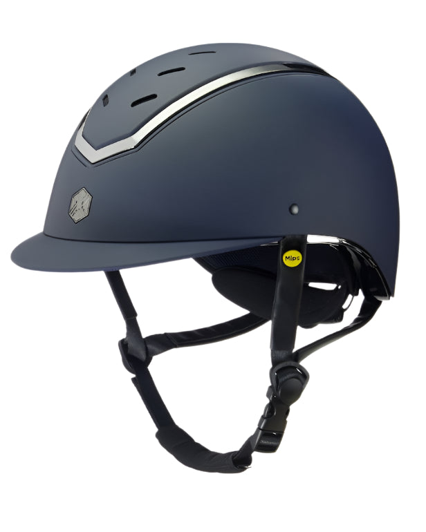 CHARLES OWEN Kylo EQX MIPS Equestrian Helmet - Navy Matte/Pewter Riding Helmet Safety