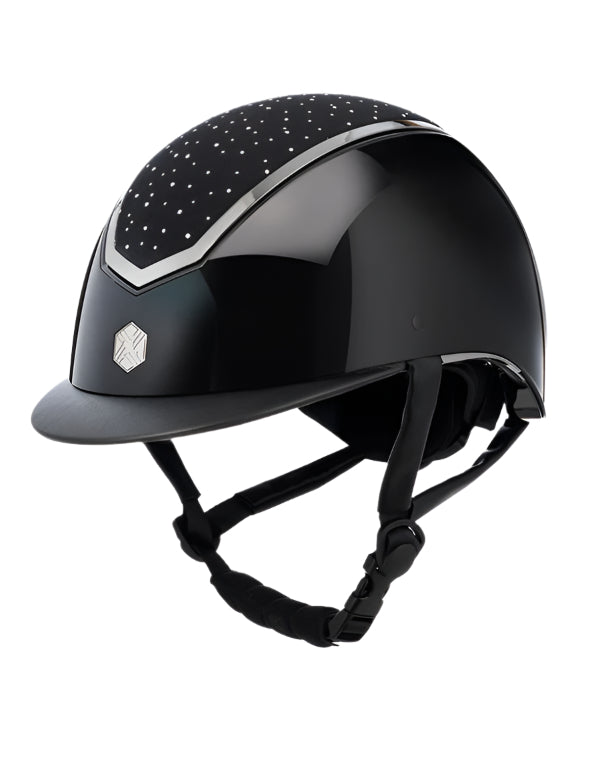 Charles Owen Kylo EQx Crystal Helmet Black Gloss/Chrome