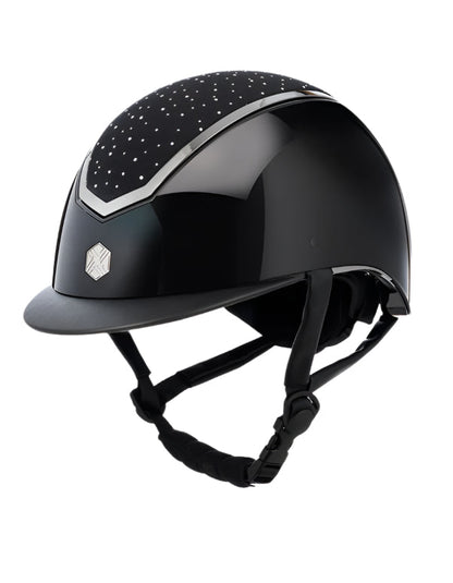 Charles Owen Kylo EQx Crystal Helmet Black Gloss/Chrome - Riding Helmet location-109746323830-outofstock…