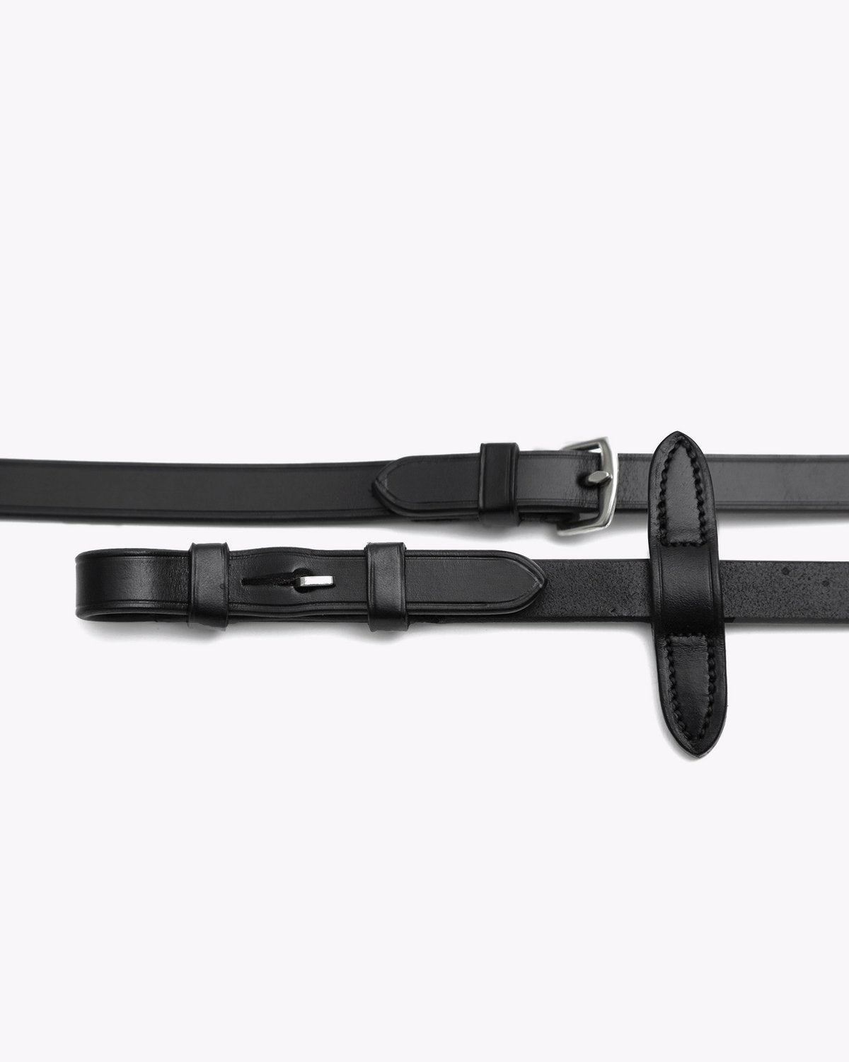 Premier Equine Senado Plain Leather Reins Black