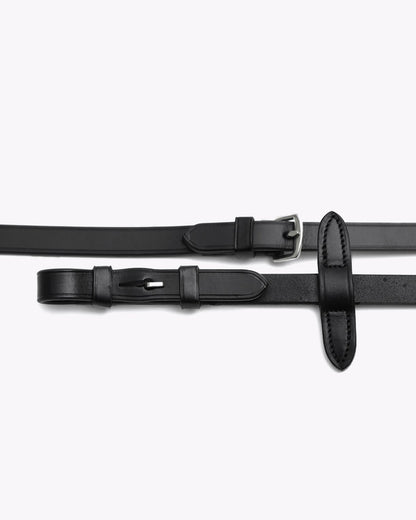 Premier Equine Senado Plain Leather Reins Black