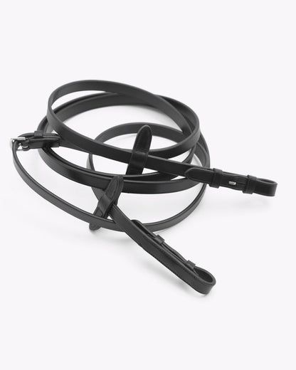 Premier Equine Senado Plain Leather Reins Black