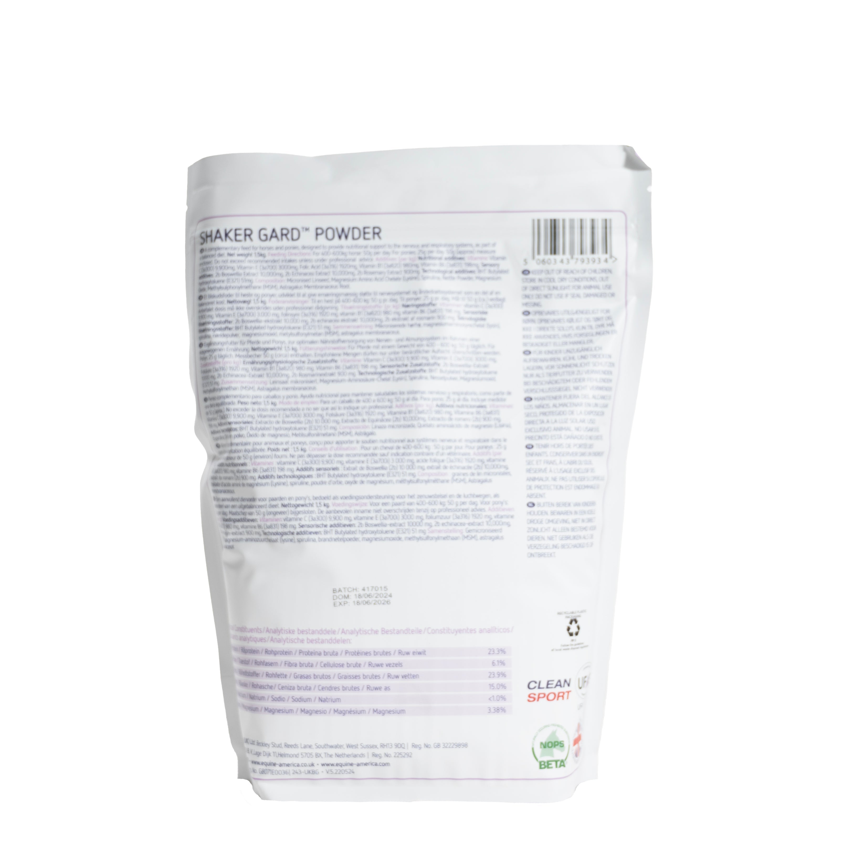 Shaker Gard Respiratory and Nerve Support 3.3lb