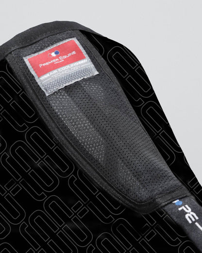 Premier Equine Shock Absorber Half Pad - Black. Horse riding equipment for back protection, comfort, and shock absorption.