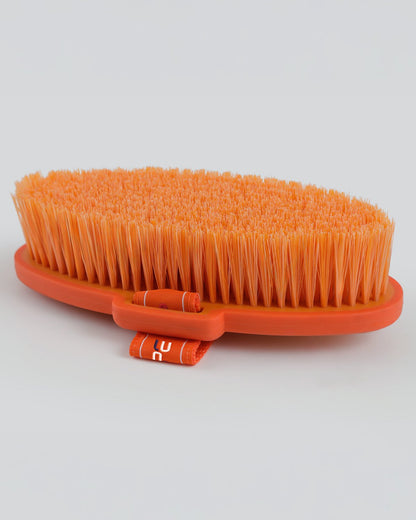 PREMIER EQUINE Orange Body Brush - Soft Touch Bristles, Horse Grooming Brush - Equiflair