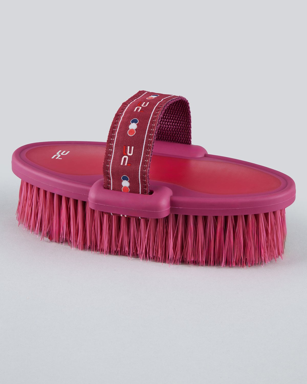 PREMIER EQUINE Soft-Touch Horse Grooming Brush - Wine & Fuschia | Equiflair