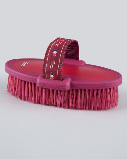 PREMIER EQUINE Soft-Touch Horse Grooming Brush - Wine & Fuschia | Equiflair