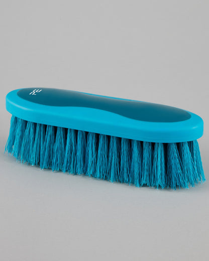 PREMIER EQUINE Soft-Touch Dandy Brush - Med Blue & Peacock. Equiflair horse grooming brush.