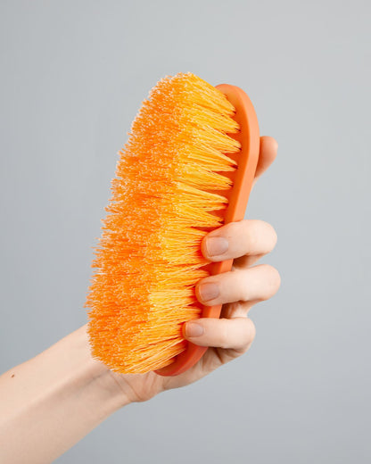 PREMIER EQUINE SOFT-TOUCH DANDY BRUSH - ORANGE & AMBER - Horse grooming brush, Equiflair store.