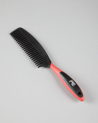 Premier Equine Soft-Touch Mane Comb - Black & Red Horse Grooming Tool | Equiflair