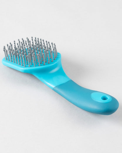 Premier Equine Soft-Touch Mane & Tail Brush: Med Blue & Peacock - Grooming Essential