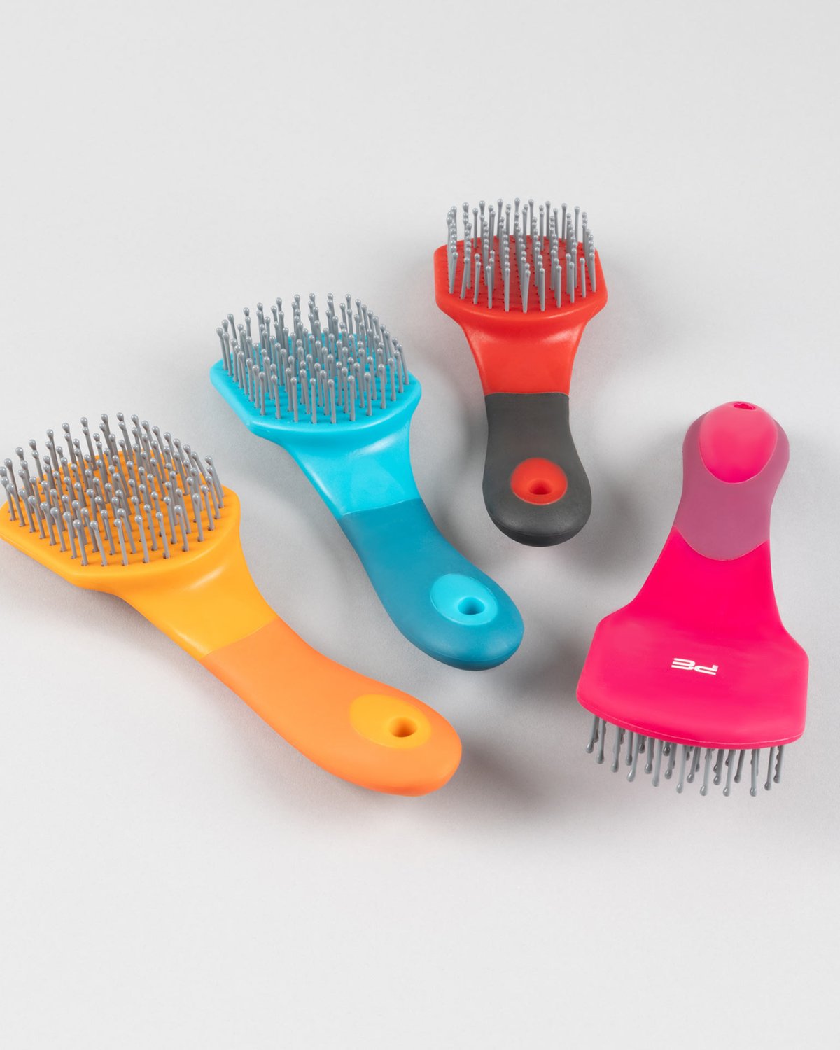 Premier Equine Soft-Touch Mane & Tail Brushes: Blue, Orange, Red, Pink - Equine Grooming