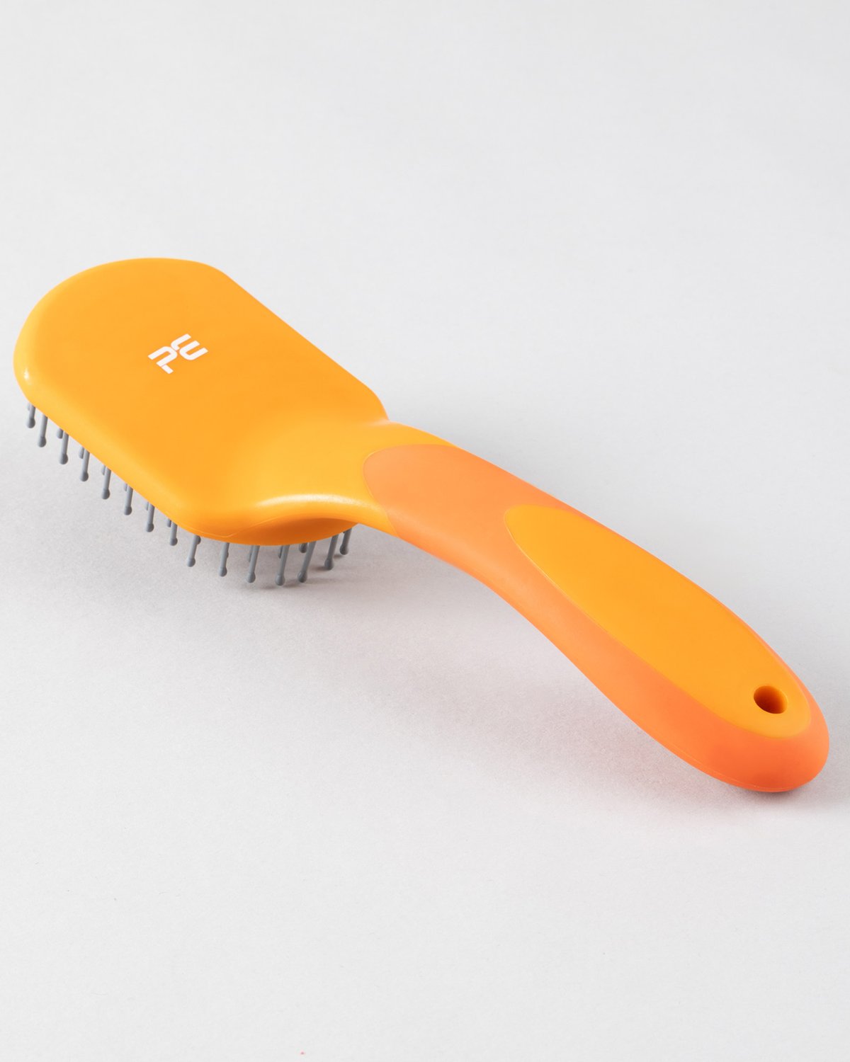 Premier Equine Mane & Tail Brush - Soft Touch Orange & Amber horse brush for grooming. Equestrian Tack.