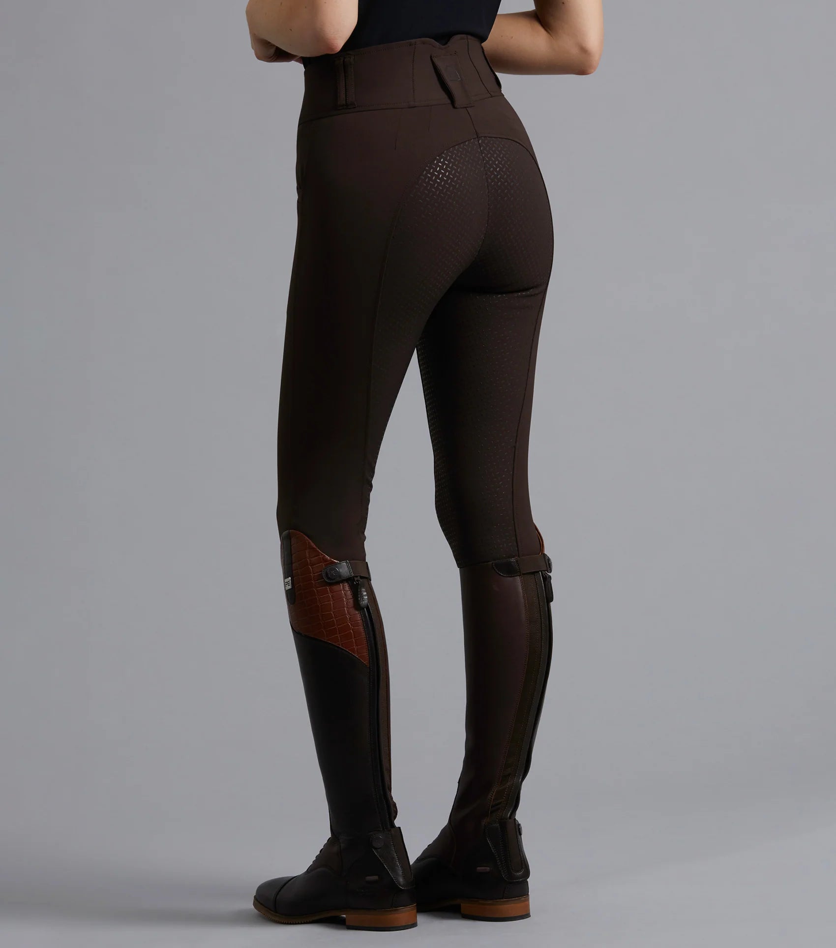 Premier Equine Sophia Chocolate Riding Breeches - Ladies Equestrian Apparel, High Waist, Full Seat