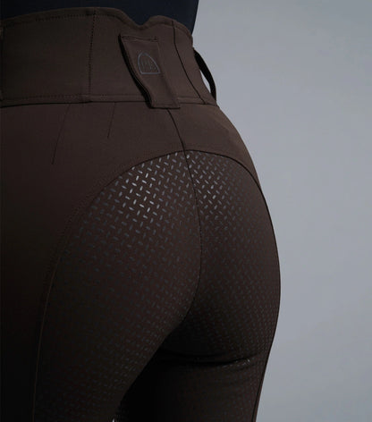 Premier Equine Sophia Chocolate Riding Breeches: High Waist, Full Seat Breeches for Equestrian Excellence