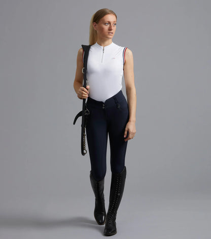Premier Equine Sophia Navy Riding Breeches, Ladies High Waist Full Seat Equestrian Pants, Horse Riding Apparel