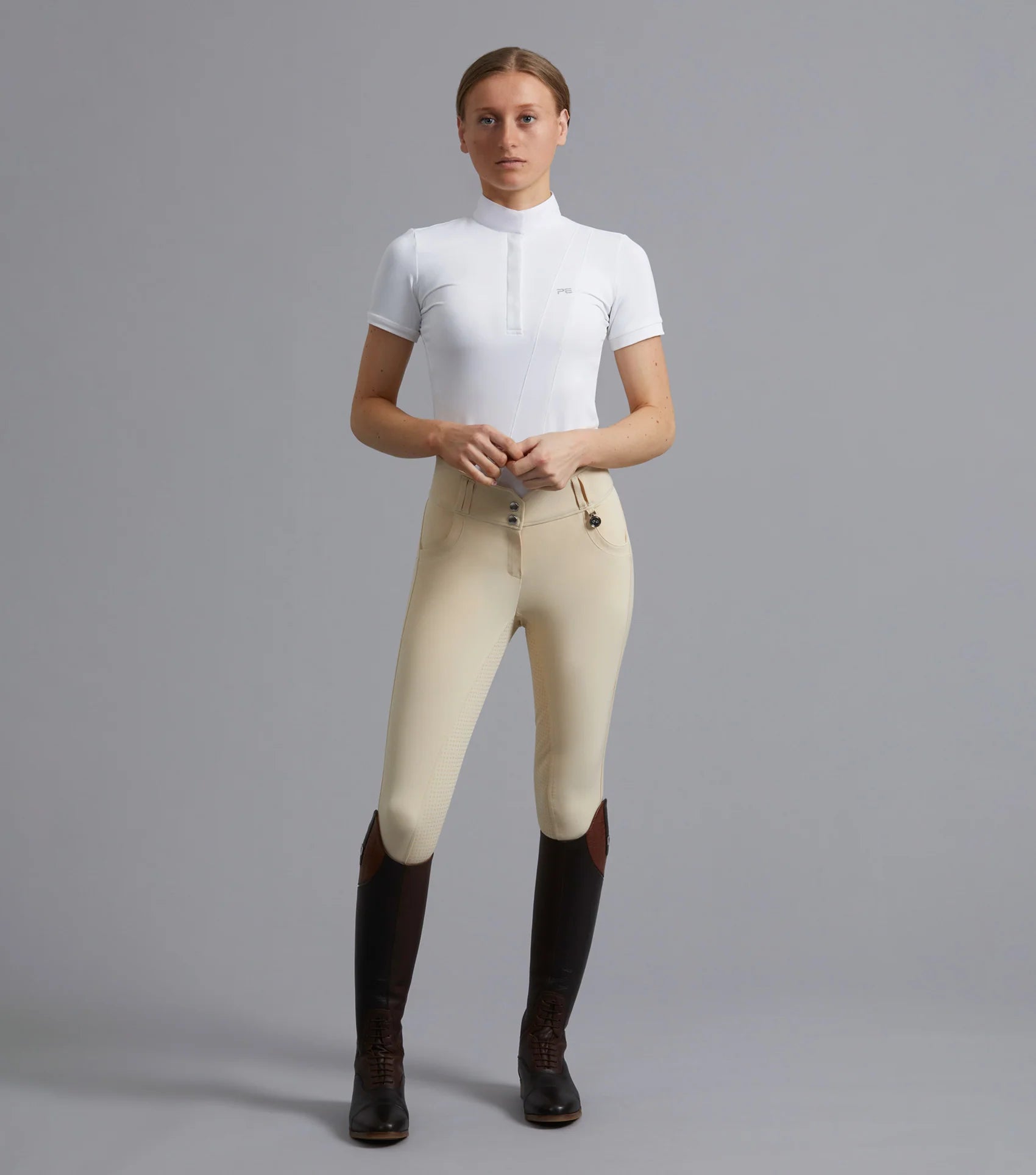 Premier Equine Ladies Competition Riding Breeches - High Waist, Gel Seat