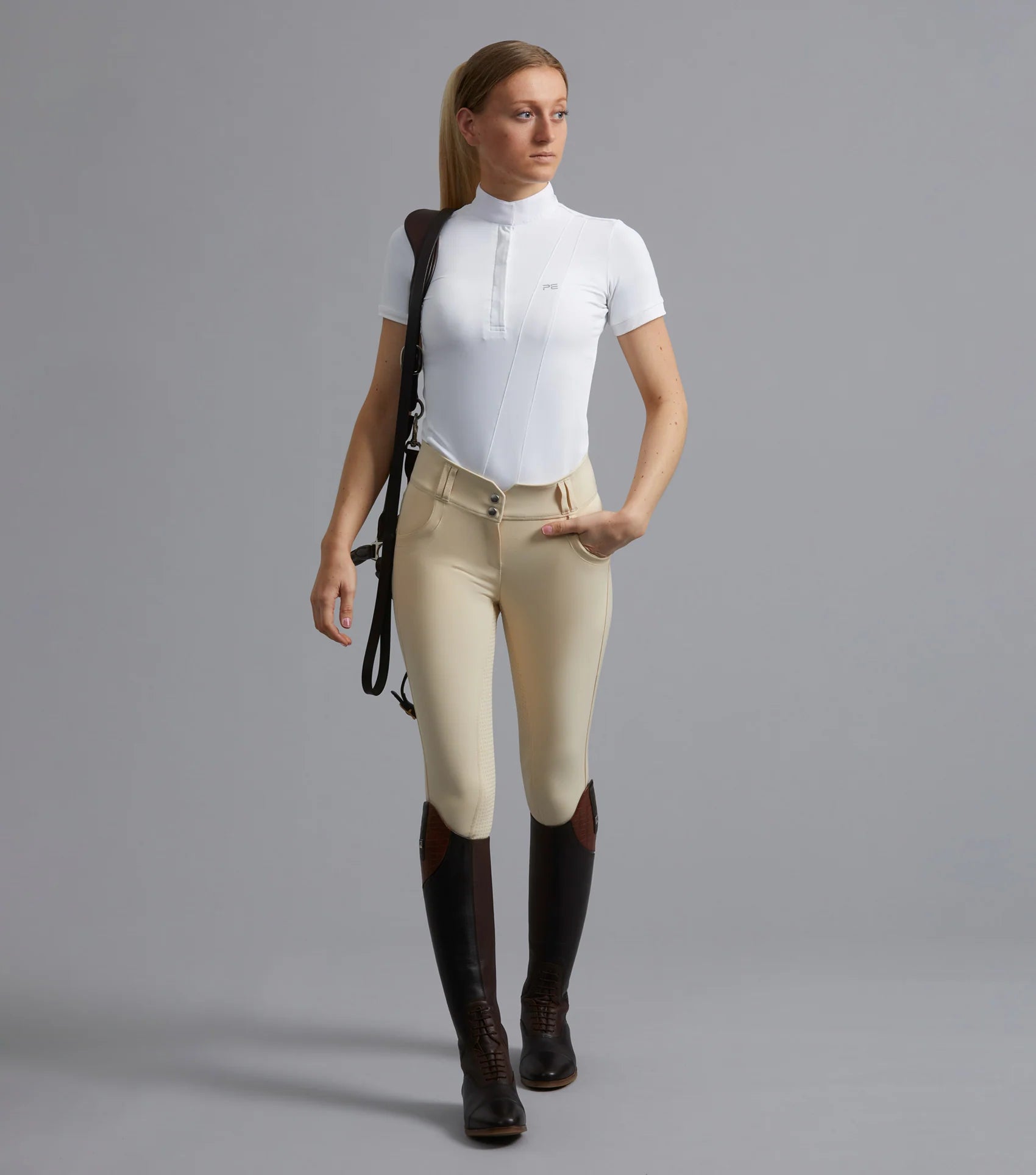 Premier Equine Sophia Ladies Riding Breeches - Vanilla | Equiflair