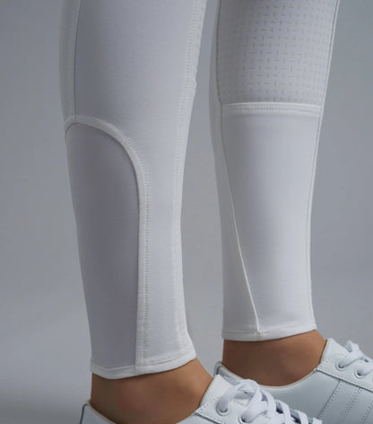 PREMIER EQUINE Sophia White Riding Breeches: High Waist, Full Seat, Competition