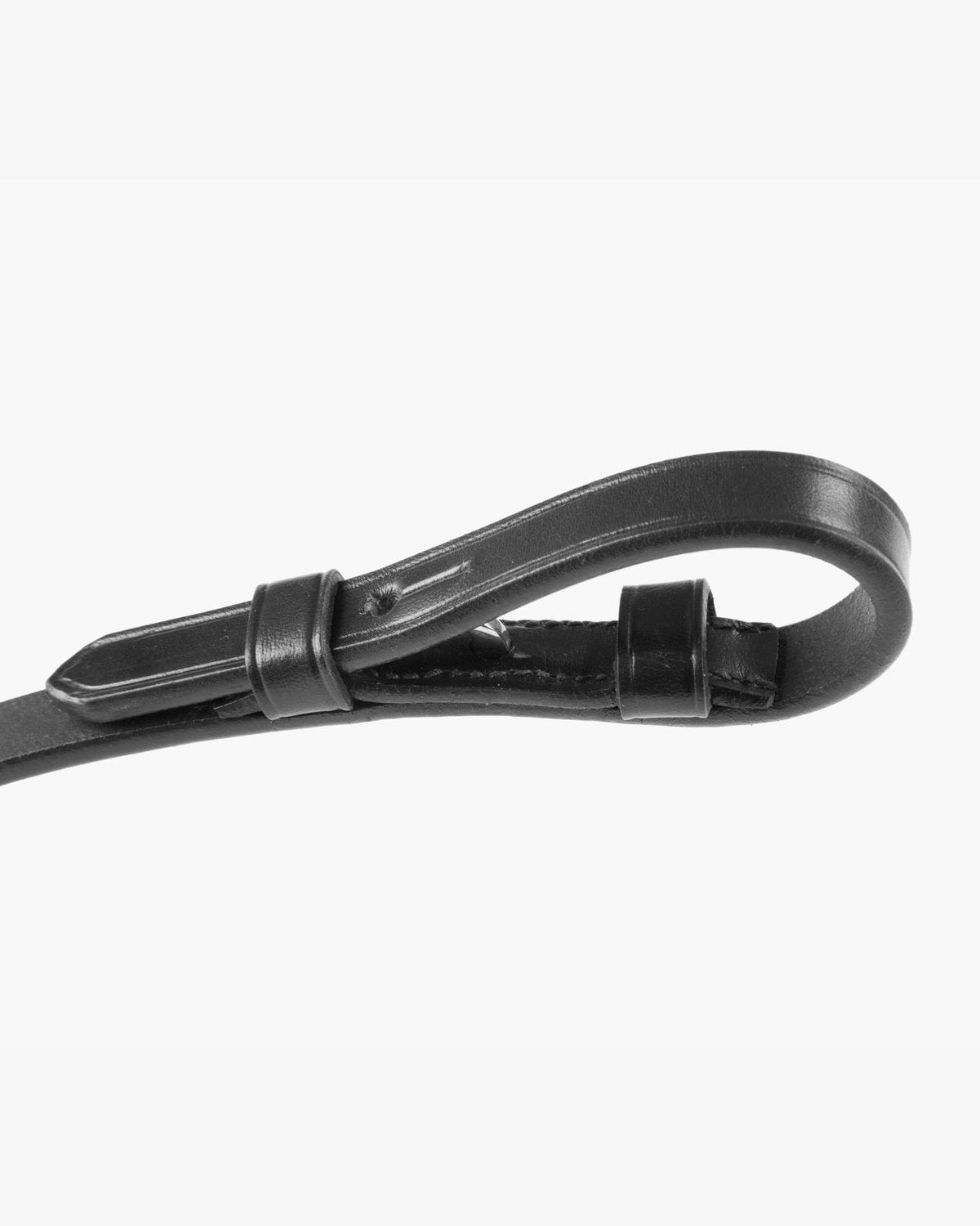 Premier Equine Black Leather Cheek Pieces Close-Up | Billet Style Horse Bridle Attachment