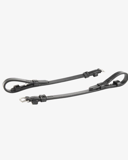 Premier Equine Black Leather Cheek Pieces - Horse Riding Tack | Equiflair