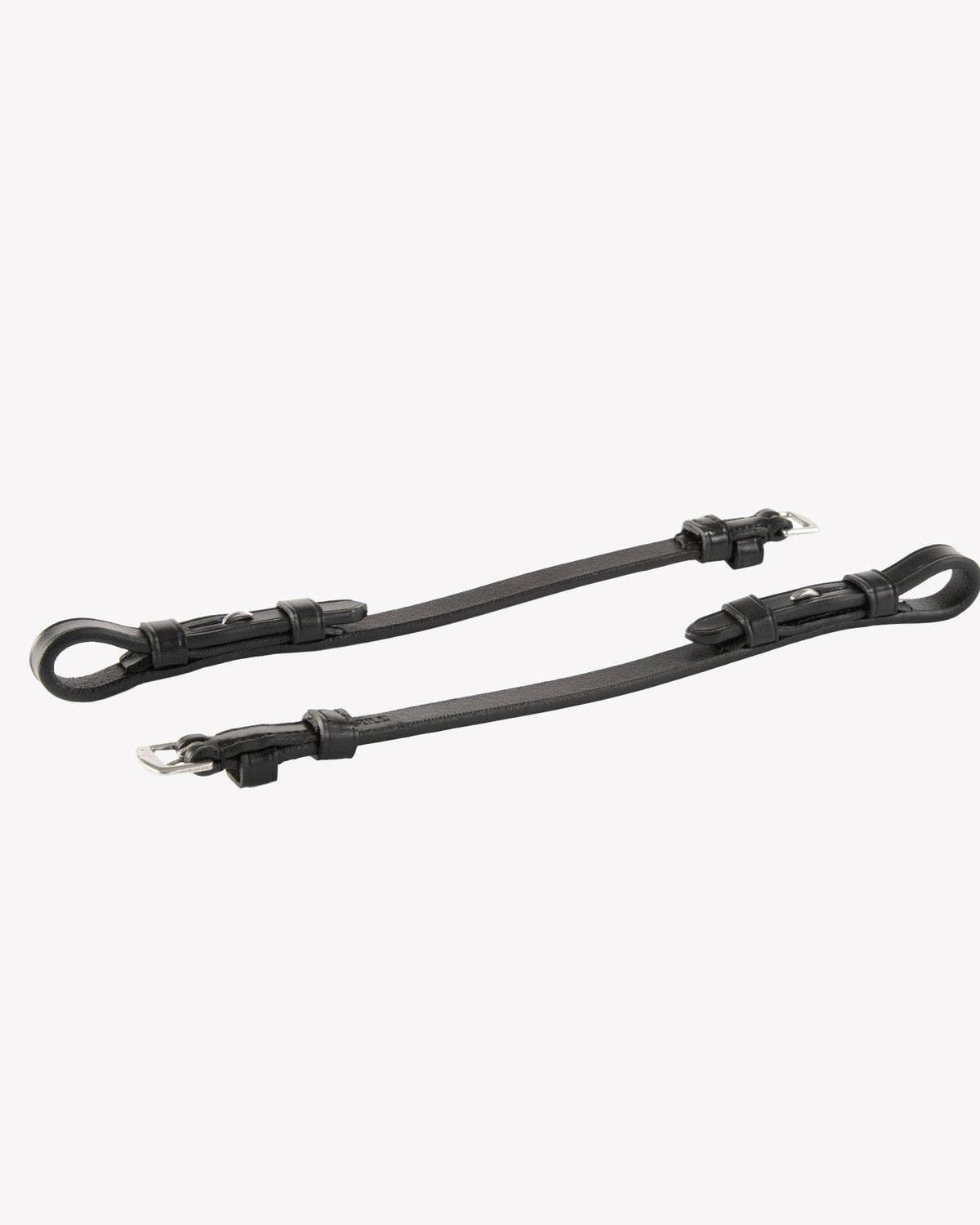 Premier Equine Black Leather Cheek Pieces: Horse Bridle Accessories with Stainless Steel Buckles - Equestrian Tack