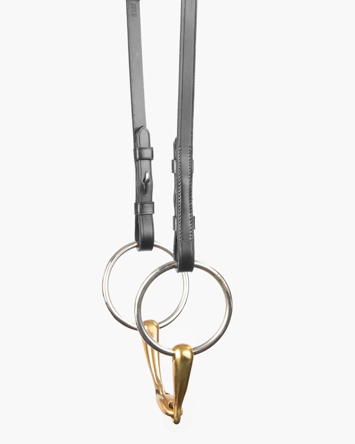 PREMIER EQUINE Cheek Pieces Black Leather Horse Bridle Pair, Stainless Steel Buckles