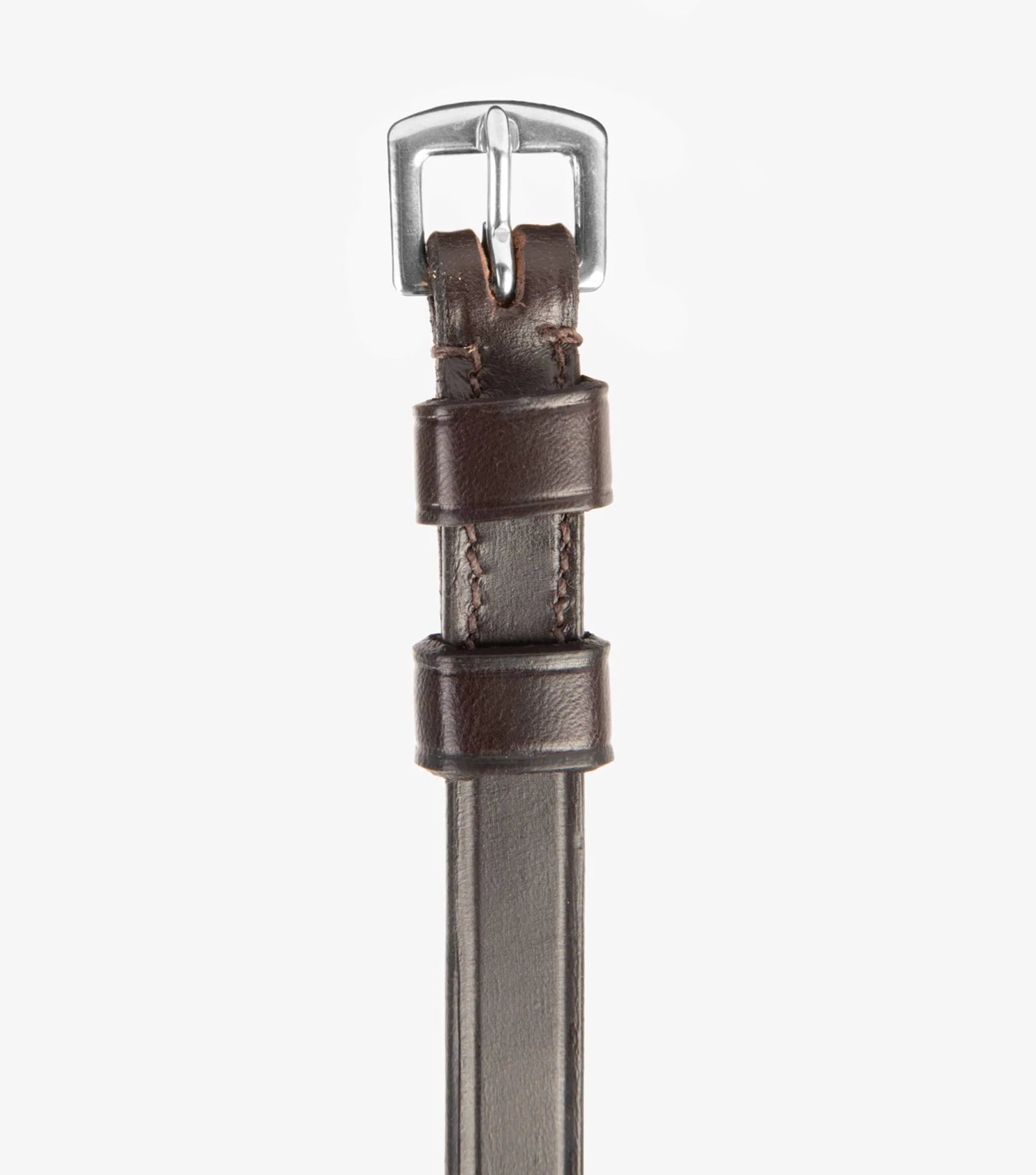 PREMIER EQUINE Brown Leather Cheek Pieces Pair: Horse Riding Bridle Parts with Stainless Steel Buckle | Equiflair