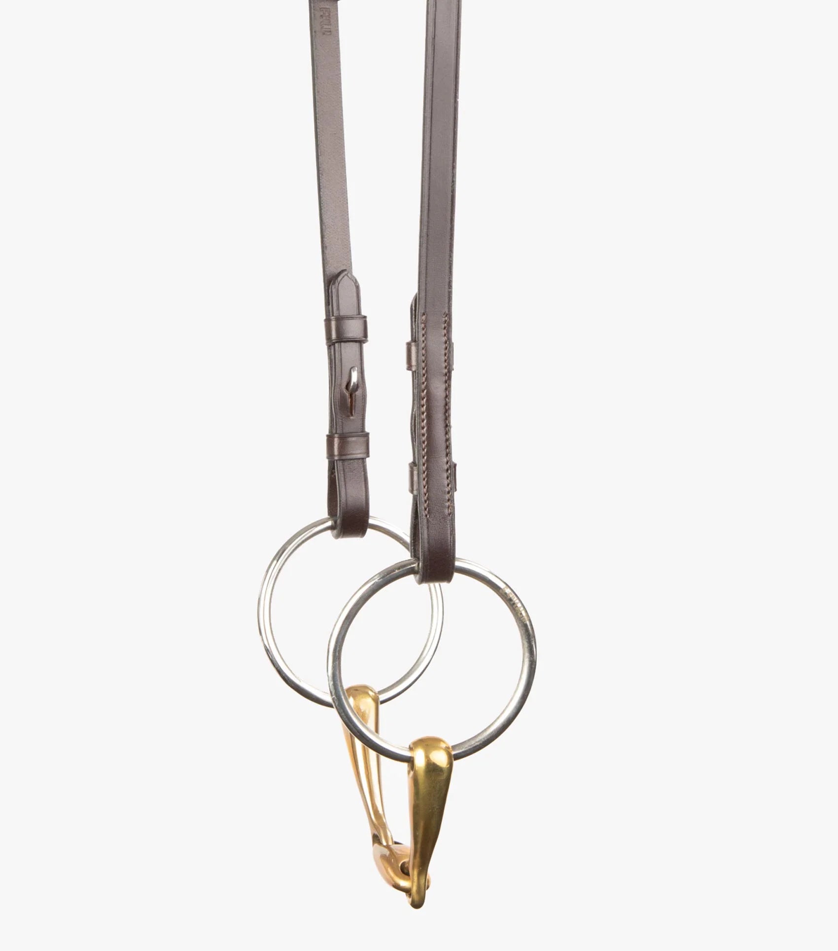 Premier Equine Cheek Pieces (Pair) Brown - Equestrian Bridle Parts - High Quality Leather & Stainless Steel Buckles